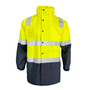 Chaqueta de seguridad Ripstop para lluvia de alta visibilidad