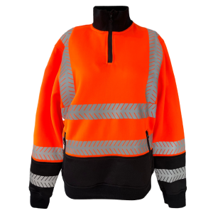 Haumaru Zip Sweatshirt 3M Reflective Workwear High Visibility