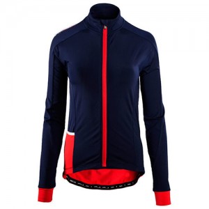 Abrigo de ciclismo para hombre – MARINO/ROJO