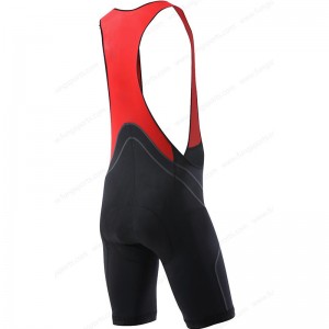 Men’s Cycling Bib Shorts – Black/Red