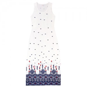 Vestido largo de una pieza de moda en primavera y verano para mujer con estampado nítido