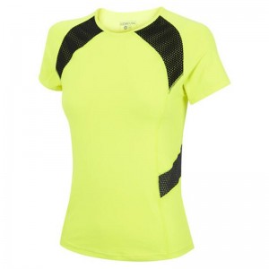 Camisa feminina para corrida esportiva com camisa fitness