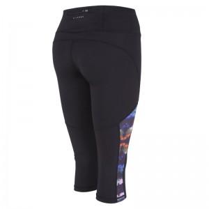 Sports Legging Capri Running 3/4 bukse damer