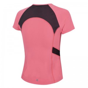 Camisa feminina para corrida esportiva com camisa fitness