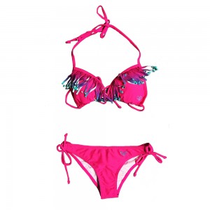 Halter Color sólido Bikinis Traje de baño Trajes de baño Traje de baño triangular