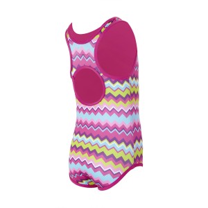 Girls’ Digital Stripes printing design One piece Swimsuit Sport Bikini Swimwear