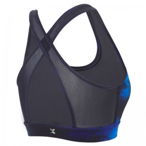 Women Yoga Sports Bra Sublimation Print With Mesh Panels