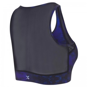 Yoga Sports Bra Sublimation Print ကို Mesh Panels များဖြင့် ပြုလုပ်ထားသည်။