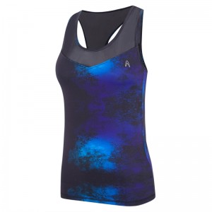 Women Yoga Sports Tank Sublimation Print With Mesh Panels