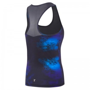 Women Yoga Sports Tank Sublimation Print With Mesh Panels