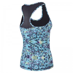 Women Yoga Sports Tank Sublimation Print With Mesh Panels