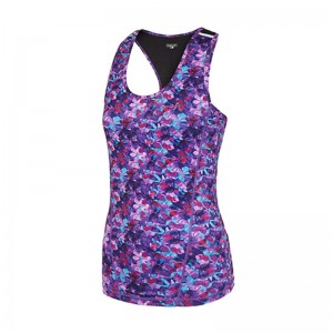 Women Yoga Running Sports Tank Sublimation Print With Mesh Panels