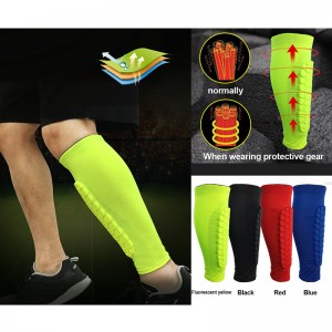 Kev Ua Si Padded Calf Sleeve Protective Leg Compression Sleeve Running Calf Support