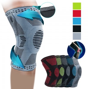 Professional Knee Brace, Compression Knee Sleeve with Patella Gel Pad & Side Stabilizers